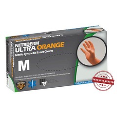 NitriDerm Ultra Orange Nitrile Exam Glove – 100 per Box