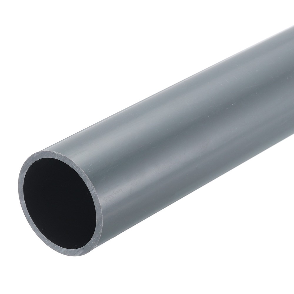 Rigid Round Pipe 36.8mm ID 42mm OD 8″ Length Light Grey High Impact