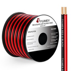 16AWG 50FT Red Black Wire 16/2 DC Cable LED Strip Auto Extension Cord
