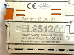 Beckhoff EL9512 EtherCAT 12VDC 0.5A Power Supply Terminal 24V Input