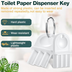 5 Pcs Paper Towel Dispenser Key, Fits Most Commercial Toilet Dispensers & Pap…