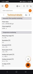 IFM Efector SM7001 Magnetic-Inductive Flow Meter, 0.06 to 13.20 GSM