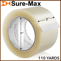 Sure-Max 24 Rolls Extra-Wide Shipping & Packing Tape (3″ X 110 Yard/330′ Each) –