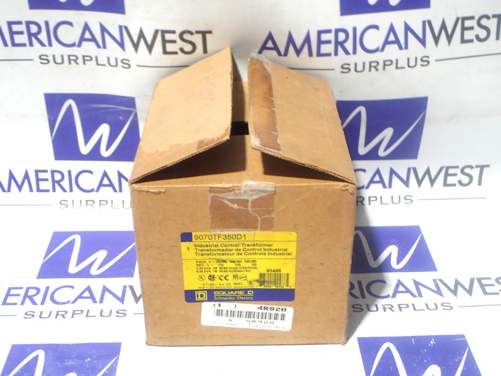 New Square D 9070TF350D1 0.35 KVA Single Phase 240/480-110/120V Transformer T515
