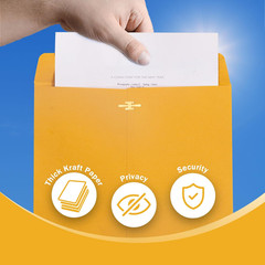 Goefun Clasp Envelopes 10X13, 20 Pack | Large Manilla Envelopes, Gummed Seal, fo