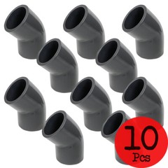 Lot of 10 PCS. Sch 80 PVC 1-1/2 Inch 45 Degree Elbow Socket Connect