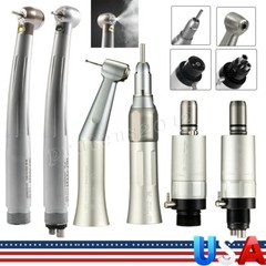 Kit de pieza de mano turbina fibra óptico dental LED de alta y baja velocidad