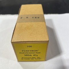 BUSSMANN MDA-6 1/4 Amp Time Delay Ceramic Tube Fuse Ul Listed (Pack of 100)