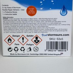 3x 5g Waterproof Flexible Repair Glue – Clear, Multi-Material Bond