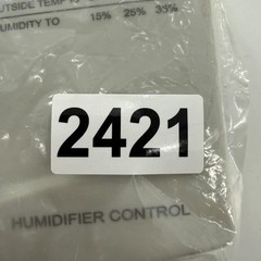 Humidifier Control Wall Humidistat Adjustable Dial Non Programmable Gray HVAC