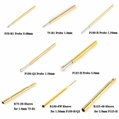 0.68/1/1.36/2mm Testing Probe Needle Pogo Pin Spring Electric Sleeve Receptacle