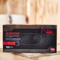 VENOM STEEL Nitrile Gloves Rip Resistant One Size Fits Most 2 Pack 🇺🇸USA Ship
