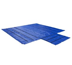 2 Pack Superlight 14oz Flatbed Trailer Lumber Steel Tarp 20×27 (6′ Drop) – Blue