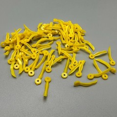 1000pc Dental Plastic Wedges XS/S/M/L Interdental Hole Matrix Contoured Assorted