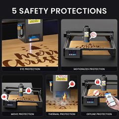 LONGER RAY5 Laser Engraver 130W with 400*400mm honeycomb bed, laser cutter.