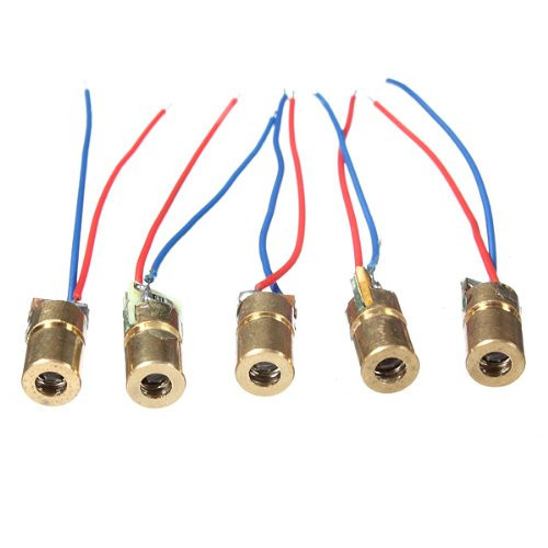 5Pcs Mini 650nm 5mW 5V Laser Dot Diode Module Head