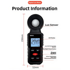 S8608 Portable Lux Meter for Photometric Applications Fast Response Sensor