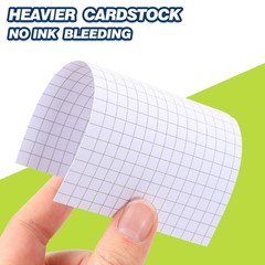 Extra Heavyweight Grid Index Cards 3×5 Inch 92lb Weight Double Sided Graph Ru…