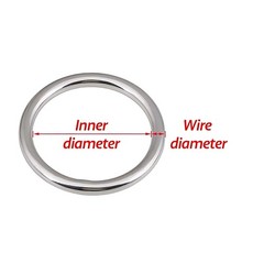 Stainless Steel Round Rings Heavy Duty Solid Metal O Ring Welded Smooth 15~150mm