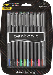 Pentonic Premium Ball Point Pen 1.0 Mm Medium Point, 10-Count, Assorted Colors |