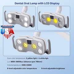 Lámpara de Fotocurado Dental 9W con 6 LED y Pantalla LCD para Sillón Dental