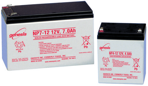 1Pc ENERSYS NP1.2-12 Rechargeable Battery, 12 V, Lead Acid, 1.2 Ah, Quick C