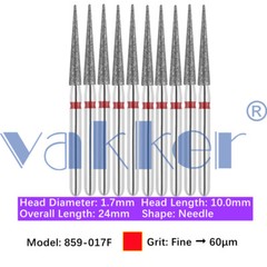 10pc Diamond Bur Shape Needle Diamond Burs for Handpiece Fine Medium Coarse
