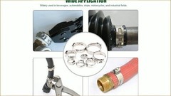 81Pcs Single Ear Hose Clamps Set 6-23.5mm Stepless Stainless Steel with Pincer