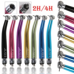 Dental Fast High Speed Handpiece Air Turbine Push Button 2/4Hole NSK Style Color