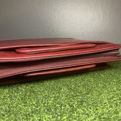 Franklin Covey 365 Day One Red Planner Organizer 7 Ring Handles Faux Leather Zip