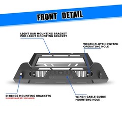Toyota Tacoma 2012-2015 Mid-width Front Bumper Bull Bar LED Mount Paintable 101S