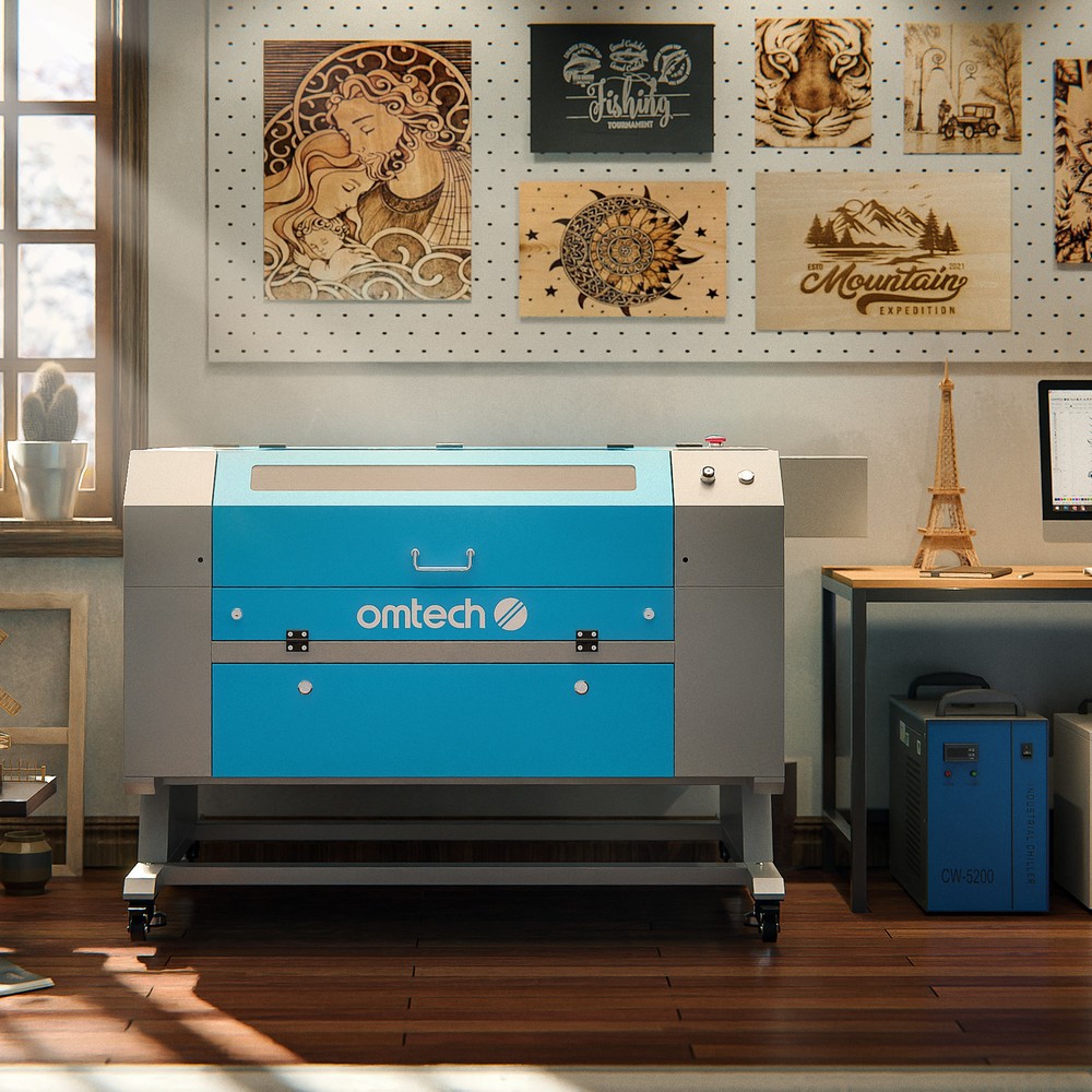 OMTech 80W 20″x28″ AutofocusCO2 Laser Engraver Machine w. CW-5200 Water Chiller