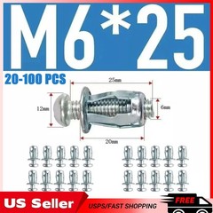 20-100* Jack Nuts For Metal M6-25 Car Rivet Nut Tool Screw Petal Nut Expansion