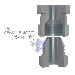 1/2″ x 4,000 PSI (3/4-16) Hydraulic Hose Assembly with Female JIC37° Swivels