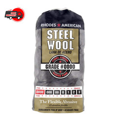 10120000 Steel Wool, 12 pad, Grade #0000, Rhodes American, Final Finish