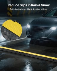 VEVOR Cable Protector Ramp Rubber Cord Cover 22000 lbs/axle Capacity 2 Channel