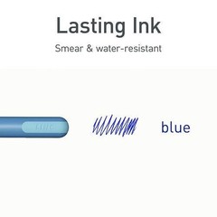 TOPS PENTONIC Gel Pen, Stick, Fine 0.7 mm, Blue Ink, 10/Pack