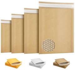 Natural Kraft Bubble Mailers Padded Self Seal Envelopes 440 Count 7.25 x 11 in