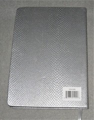 ECCOLO METALLIC SILVER SNAKE EMBOSSED WORLD TRAVELER LINED JOURNAL #OD438B