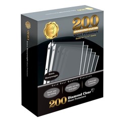200 Count Diamond Clear Extra Heavyweight Sheet Protectors, 4 mils Strong,8.5…