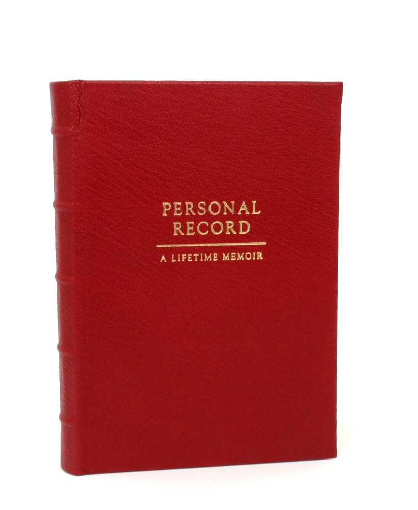 Personal Record: A Lifetime Memoir 8″ Goatskin Leather Journal Graphic Image