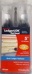NEW! FASTEN MASTER LedgerLOK Flat Head 5 in. Structural Wood Screw (12 Pack)