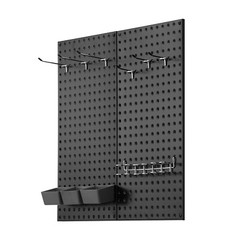 Metal Pegboard Panels 2 Pcs 24″ x 12″ Wall Organizer for Garage Tool Storage