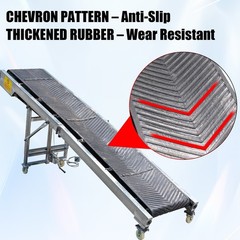 110v Belt Conveyor PVC Stainless Steel 118*20” Incline Belt Conveyor Transport