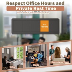2PK Office Door Signs 6 Options Do Not Disturb, Please Knock, In A Meeting, O…