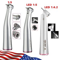 NSK Style Dental 1:1 1:4.2 1:5 fibra óptica LED Contra ángulo Pieza de mano