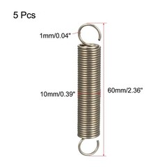 uxcell Extended Compressed Spring Wire Diameter 0.039″ OD 0.39″ Free Length…