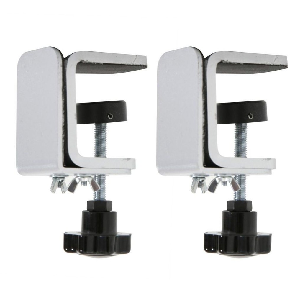 2X Edge Clamp Table Clamp For Hygiene Protection Screen Up To 8 Mm Thickness