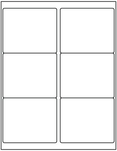6000 Laser /Ink Jet Labels 4″ x 3 1/3″ Fits FBA Size Template 1000 sheets 6,000