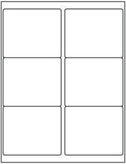 6000 Laser /Ink Jet Labels 4″ x 3 1/3″ Fits FBA Size Template 1000 sheets 6,000